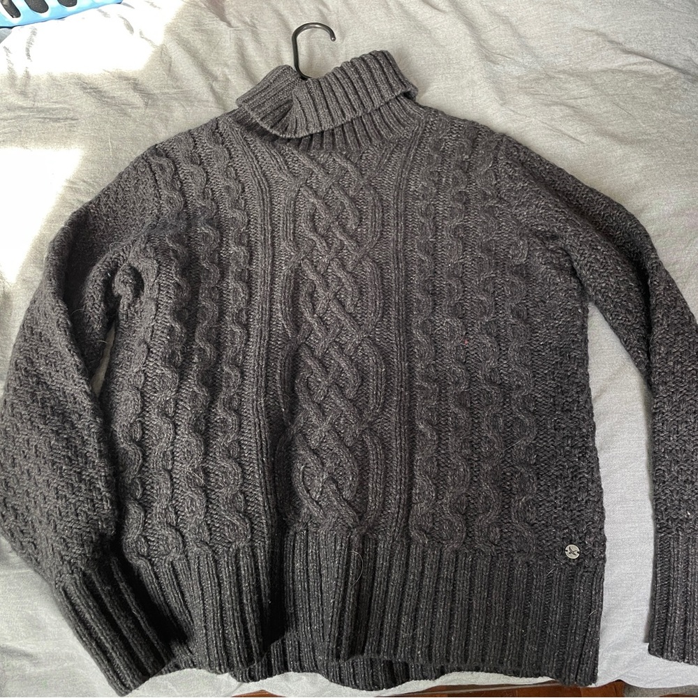 Eddie Bauer charcoal grey turtleneck sweater
